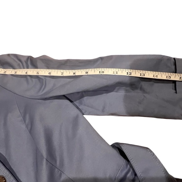 Kenneth Lady Blue Trench Coat with Double Breasted Closure and Matching Belt - Picture 6 of 8